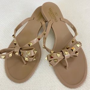VALENTINO Rockstud Jelly Thong Sandals 8US/38EU